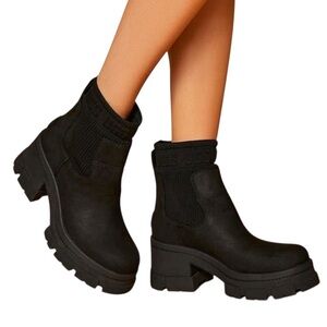 UGG Black Combat & Moto Boots